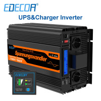 Edecoa 12V-230V UPS/Accu lader/Omschakelsysteem Zuivere Sinus Omvormer - 3500W/7000W + controller